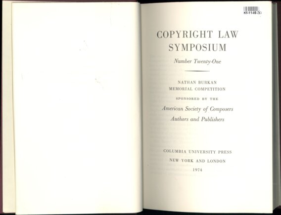 Copyright law symposium - Number twenty-one