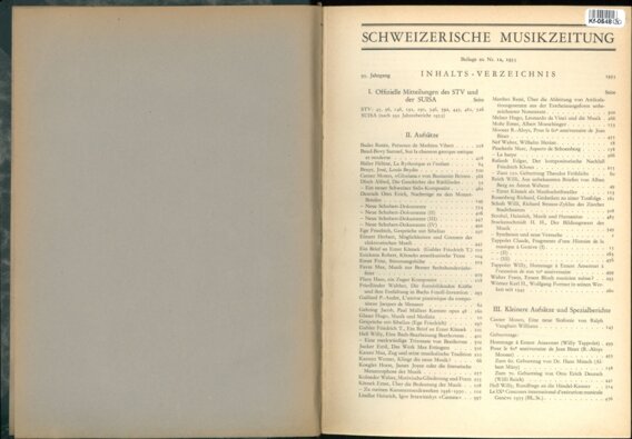 Schweizerische Musikzeitung