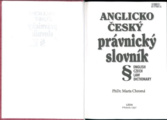 Anglicko Český právnický slovník