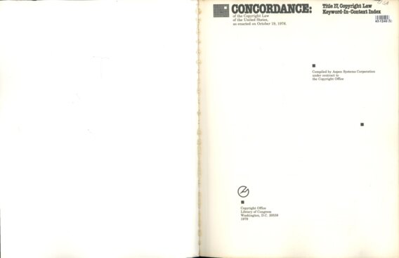 Concordance of the Copyright law of the United states