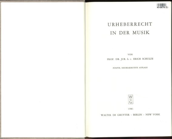 Urheberrecht in der Musik