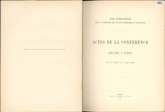 ACTES DE LA CONFÉRENCE