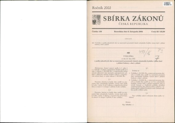 Sbírka zákonů Česká republika