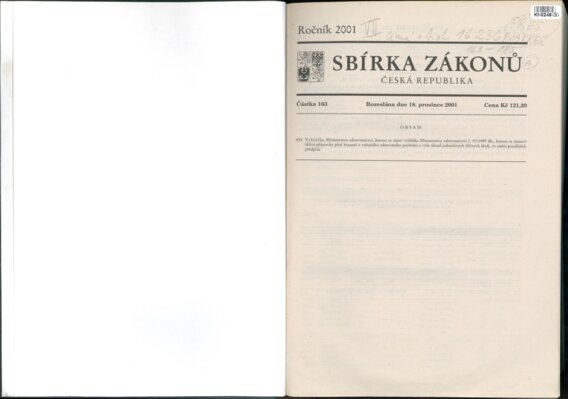 Sbírka zákonů Česká republika VII.