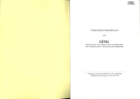 Verteilungsplan der Gema