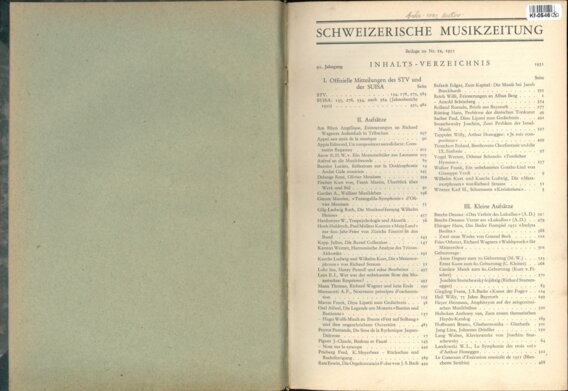 Schweizerische Musikzeitung