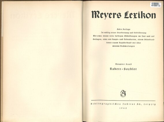 Meyers Lexikon IX.