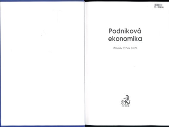 Podniková ekonomika