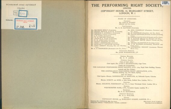 THE PERFORMING RIGHT SOCIETY