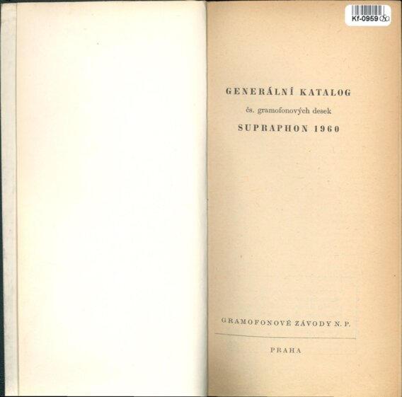 Generální katalog čs. gramofonových desek