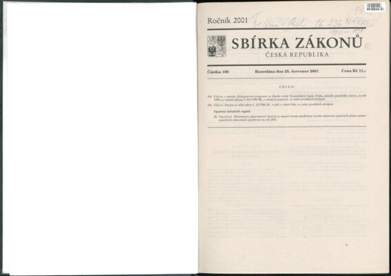 Sbírka zákonů Česká republika V.