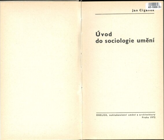 Úvod do sociologie umění