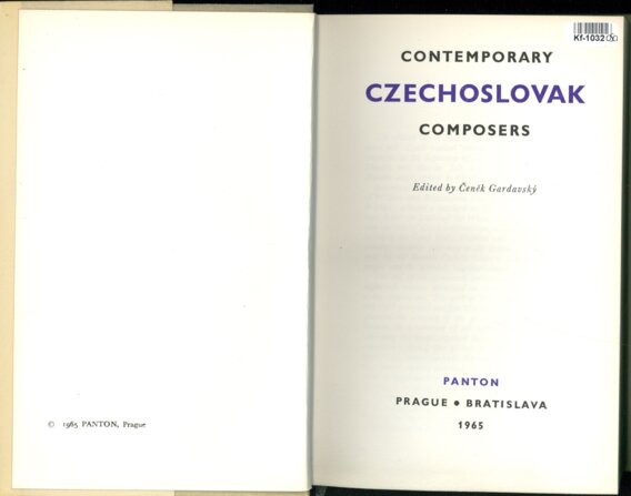 Contemporary Czechoslovak composers