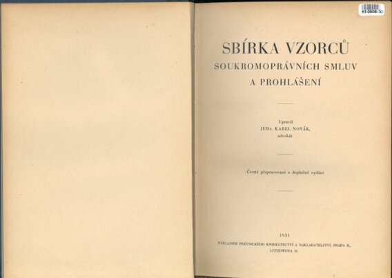 Sbírka vzorců soukromoprávních smluv a prohlášení