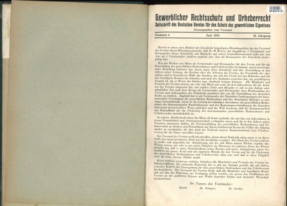 Gewerblicher Rechtsschutz und Urheberrecht