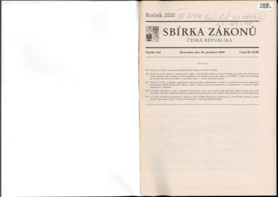 Sbírka zákonů Česká republika VII.