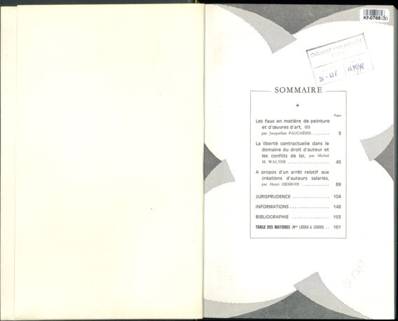 Revue Internationale du Droit d'Auteur LXVII.