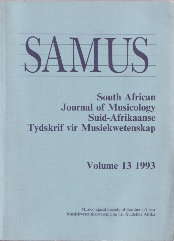 South African Journal of Musicology