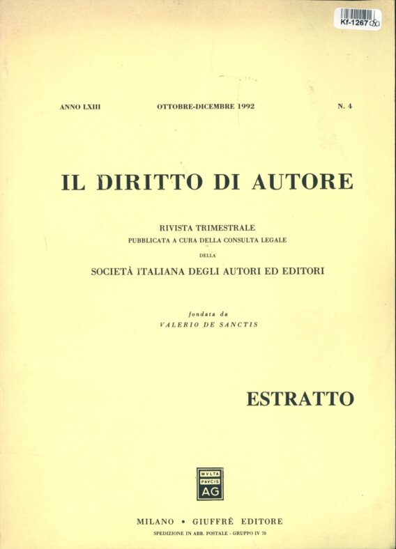 Il dirito di autore