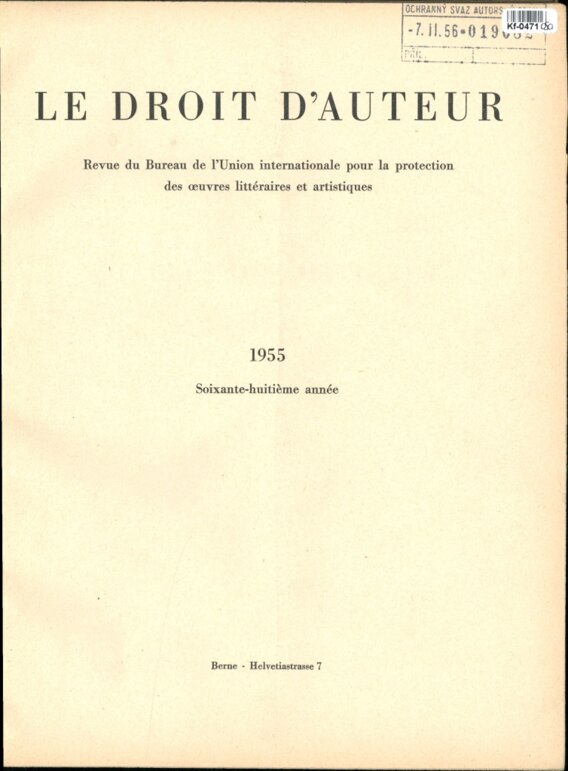 Le Droit d'Auteur