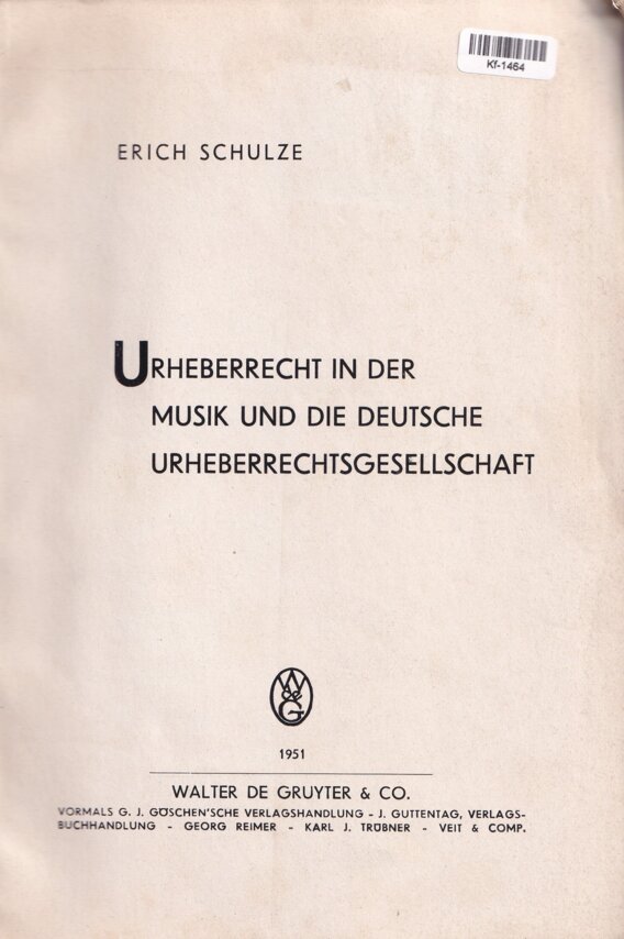 Urheberrecht in der Musik und die deutsche Urheberrechtsgesellschaft