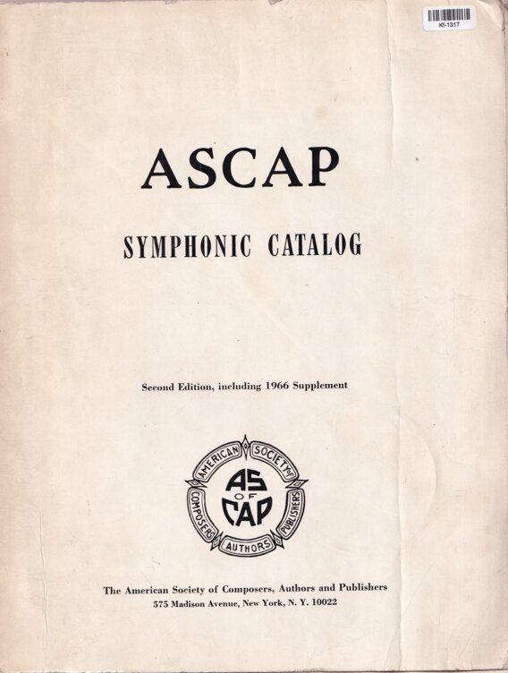 ASCAP Symphonic Catalog