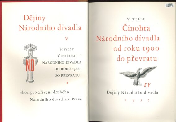Dějiny Národního divadla V. - Činohra Národního divadla od roku 1900 do převratu