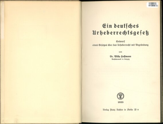 Ein Deutsches Urheberrechtsgefess