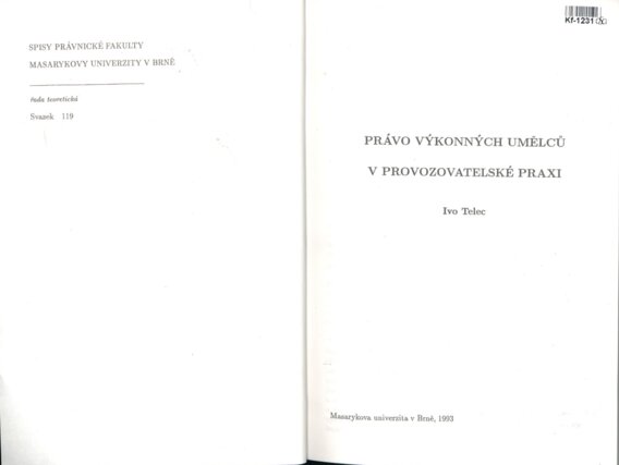Právo výkonných umělců v provozovatelské praxi