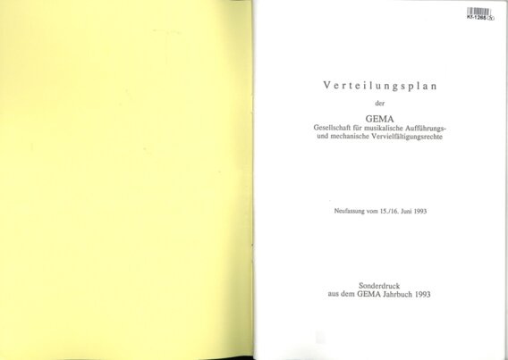 Verteilungsplan der Gema