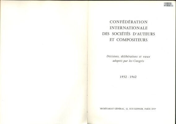 Décisions, délibérations et voeux adoptés par les Congres