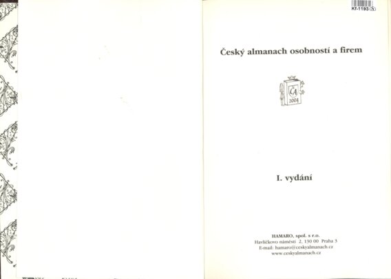 Český almanach osobností a firem - I. vydání