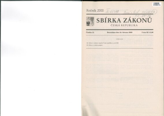 Sbírka zákonů Česká republika II.