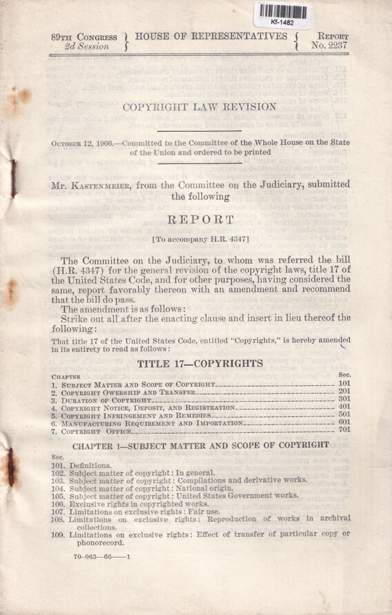 Copyright Law Revision