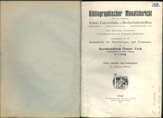 Schul - Universitäts - u. Hochschulschriften