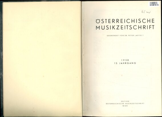 ÖSTERREICHISCHE MUSIKZEITSCHRIFT