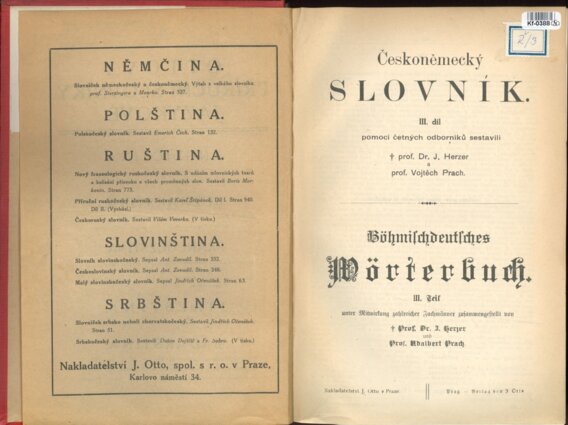 Českoněmecký slovník III.