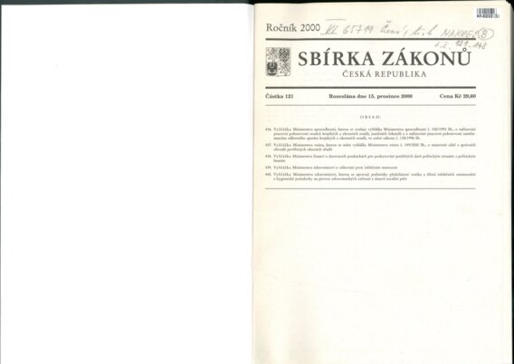 Sbírka zákonů Česká republika VI.