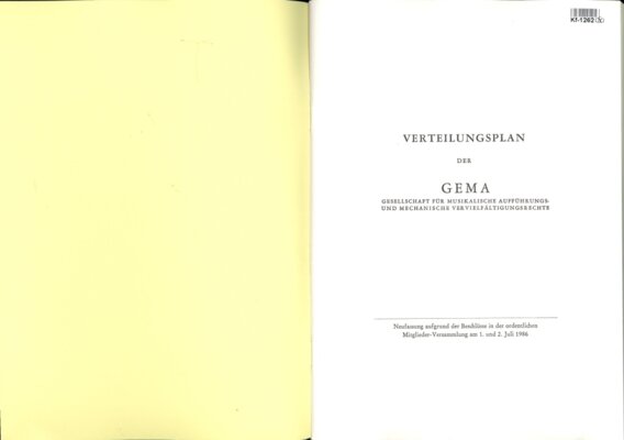 Verteilungsplan der Gema