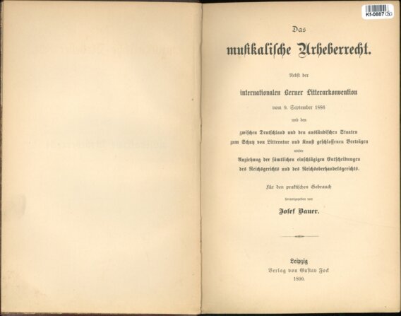 Das musikalische Urheberrecht