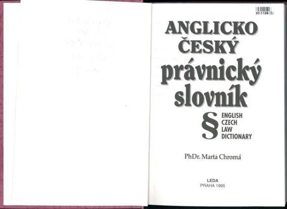 Anglicko Český právnický slovník