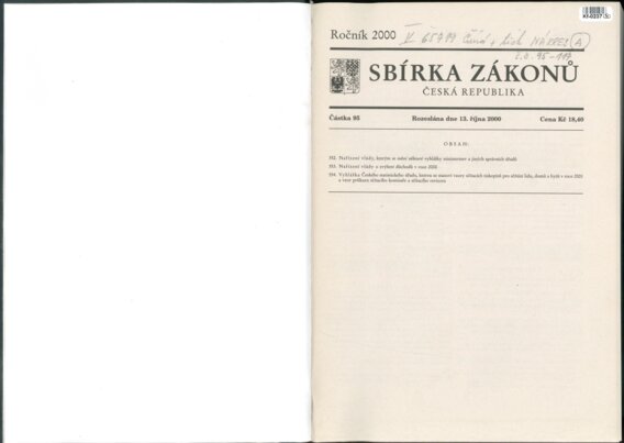 Sbírka zákonů Česká republika V.