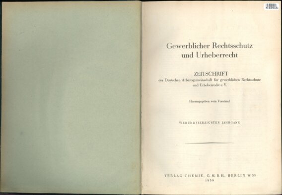 Gewerblicher Rechtsschutz und Urheberrecht