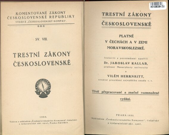 Trestní zákony Československé