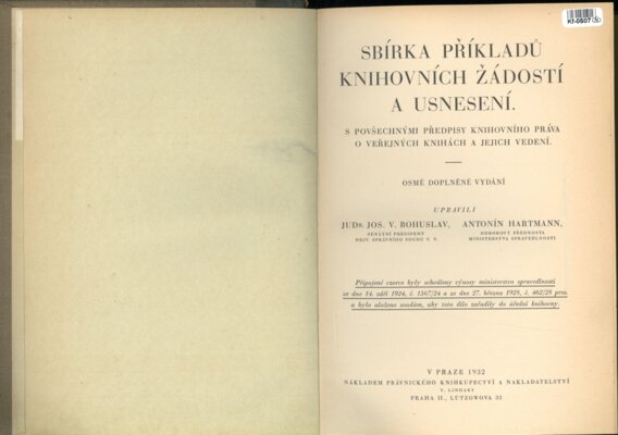 Sbírka příkladů knihovních žádostí