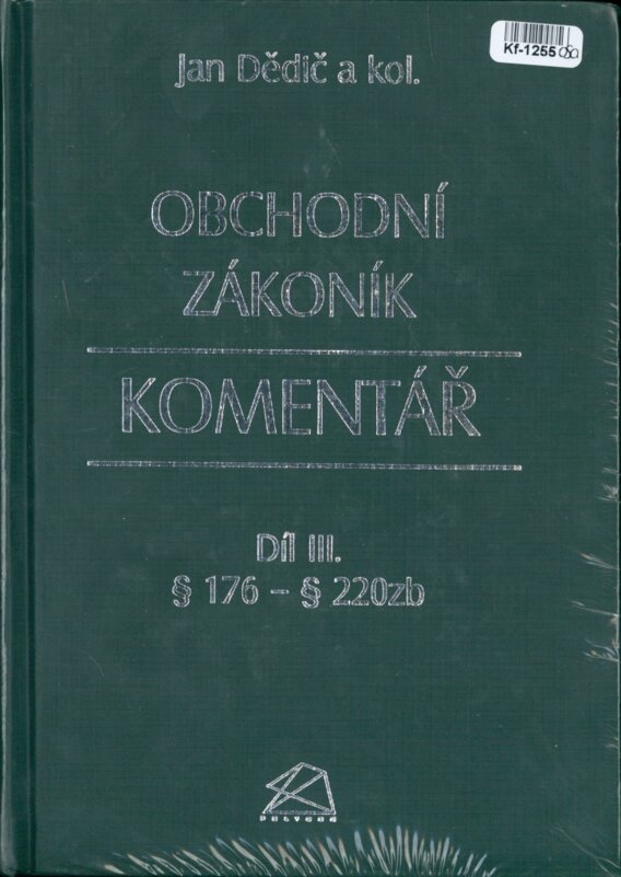 Obchodní zákoník - Komentář - Díl III