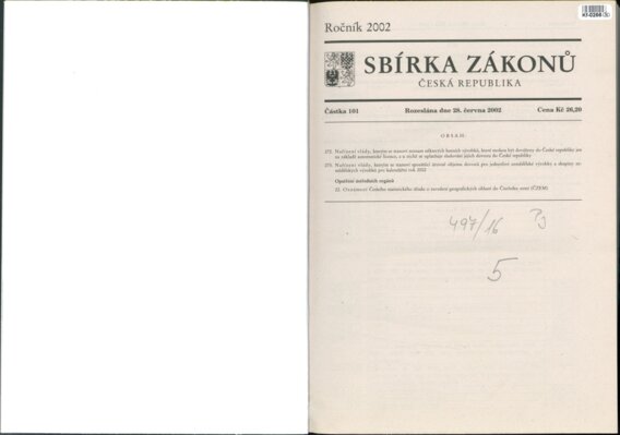 Sbírka zákonů Česká republika