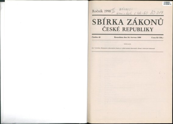 Sbírka zákonů České republiky III.