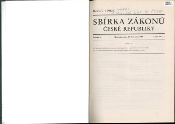 Sbírka zákonů České republiky IV.