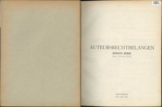 AUSTEURSRECHTBELANGEN EERSTE SERIE